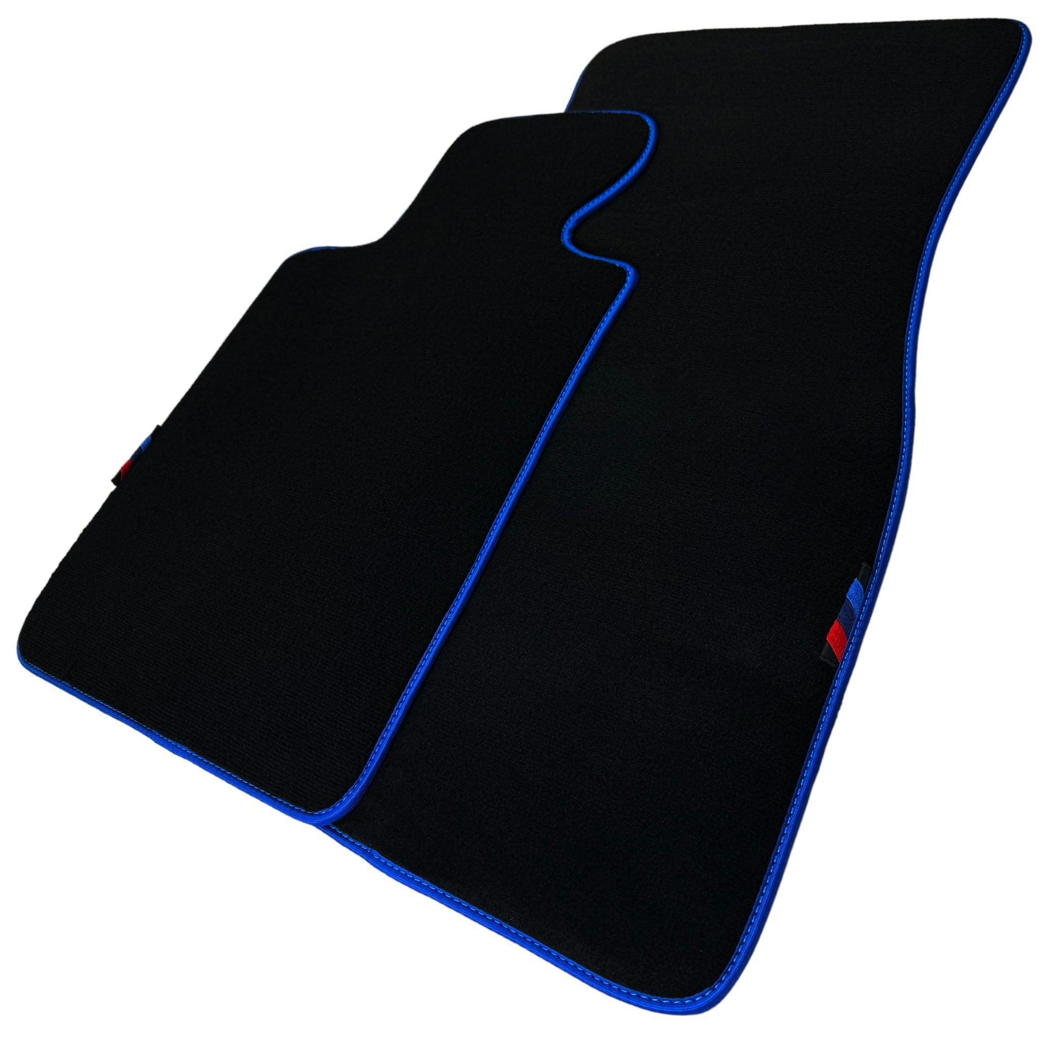 Black Mats For BMW M6 E63 Coupe | Blue Trim - AutoWin