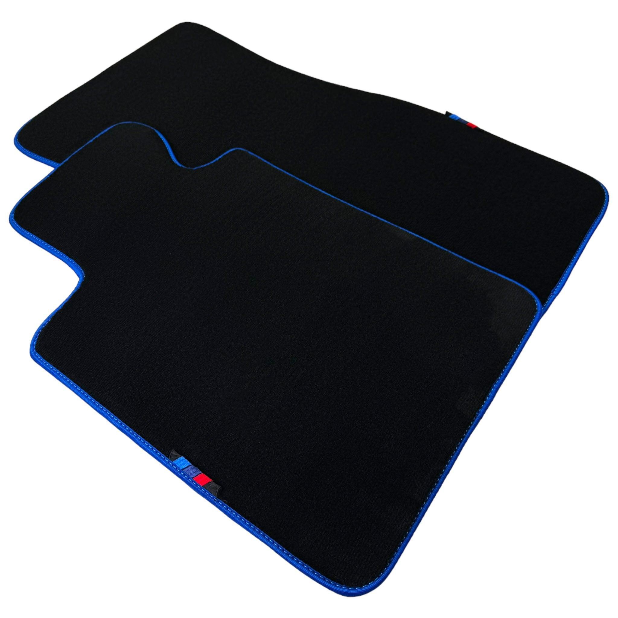 Black Mats For BMW M6 E63 Coupe | Blue Trim - AutoWin