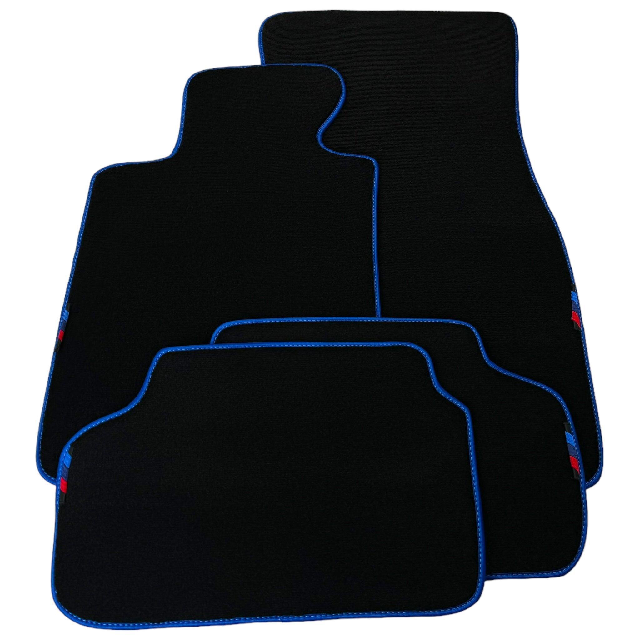 Black Mats For BMW M6 E63 Coupe | Blue Trim - AutoWin