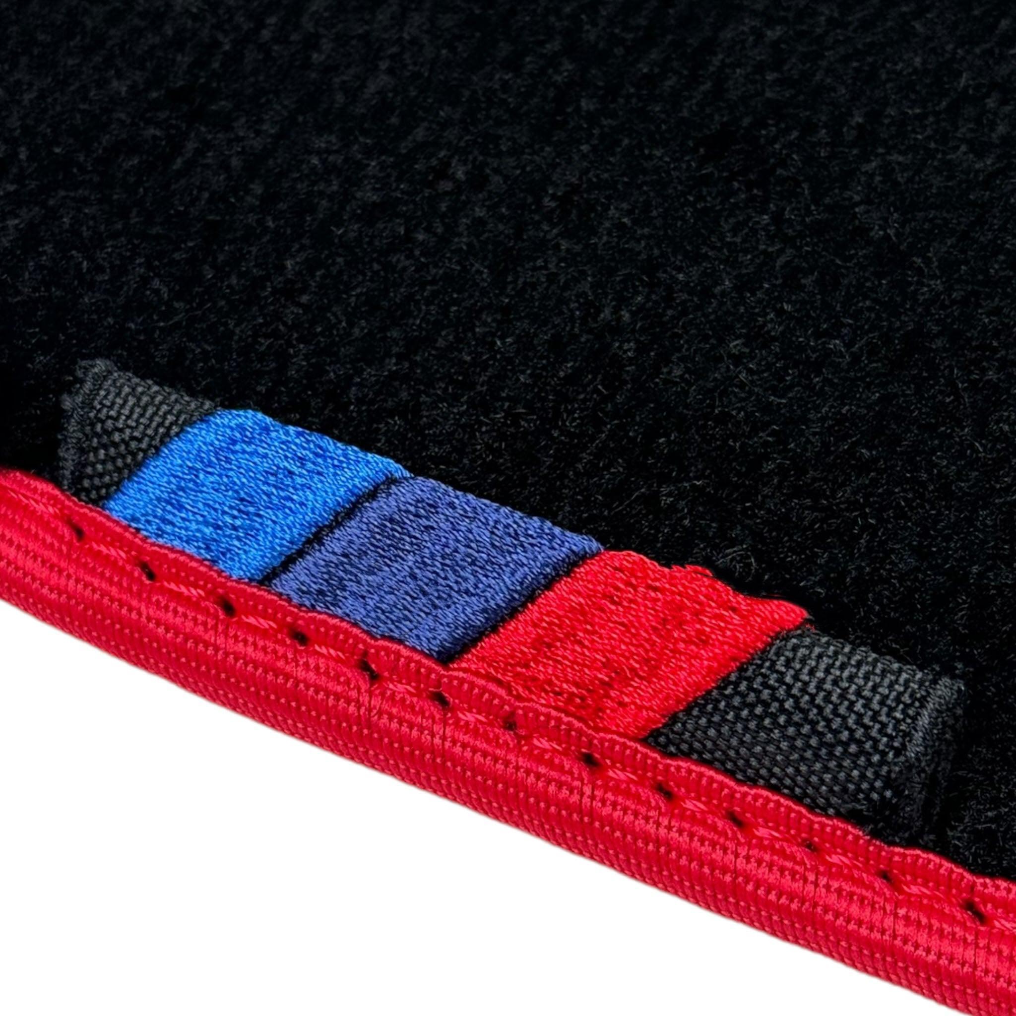 Black Mats For BMW M6 E63 Coupe | Red Trim - AutoWin