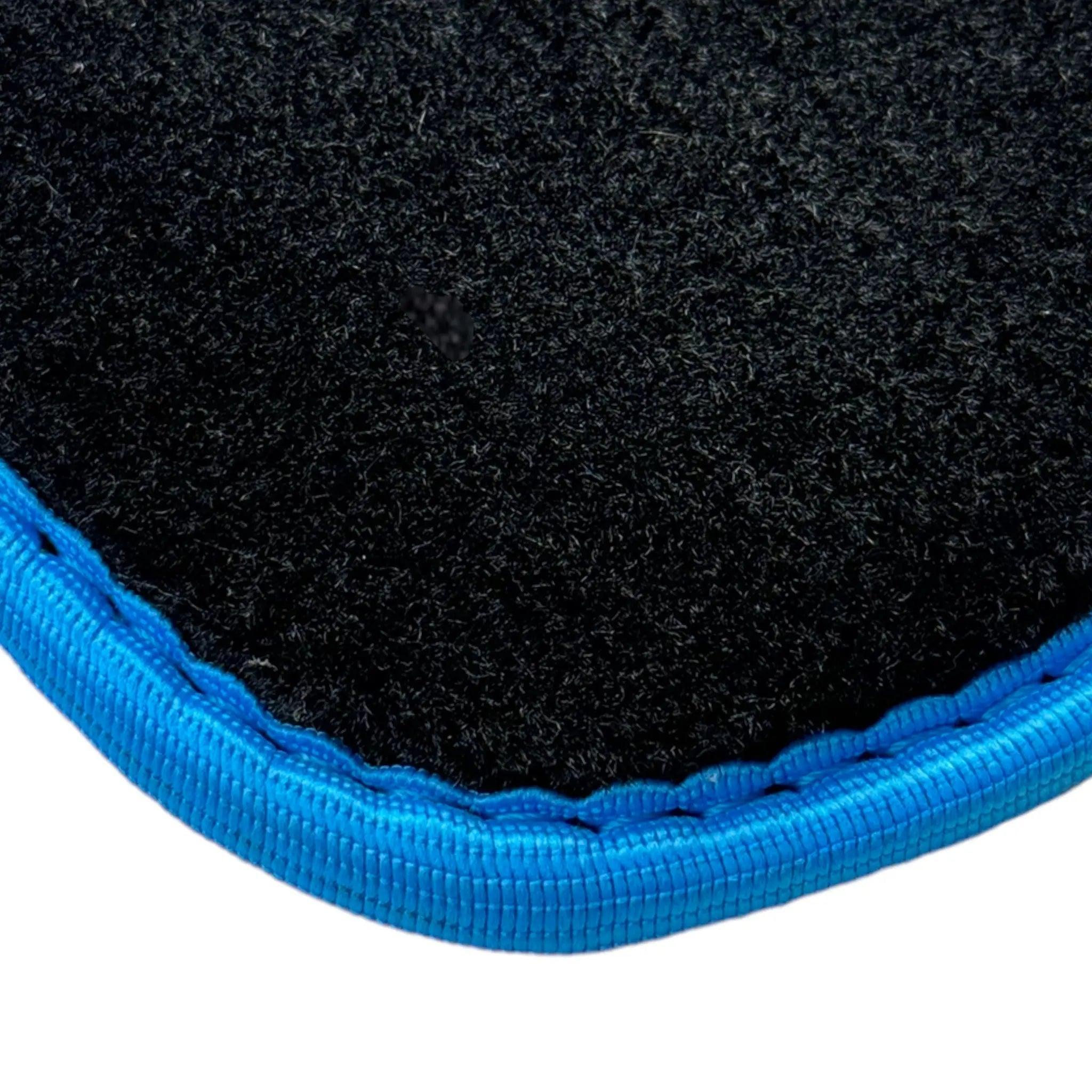 Black Mats For BMW M6 E63 Coupe | Sky Blue Trim - AutoWin