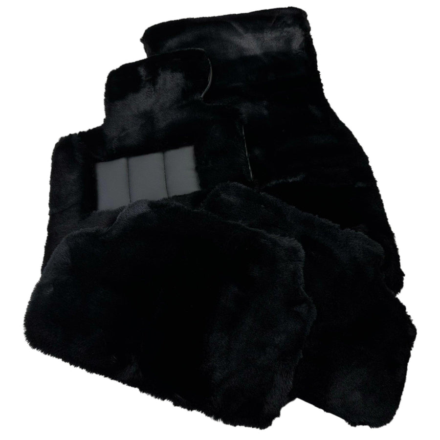 Black Sheepskin Floor Floor Mats For BMW X4 Series G02 - AutoWin