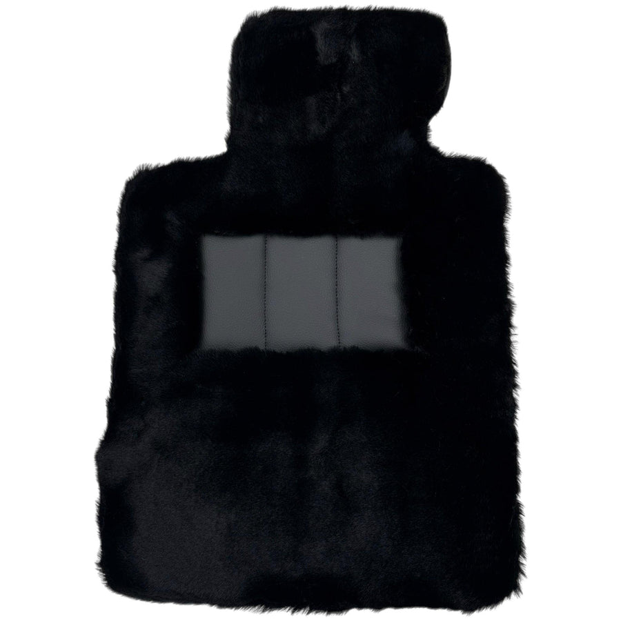 Black Sheepskin Floor Mats For BMW 5 Series E28 Sedan No Steps Edition - AutoWin