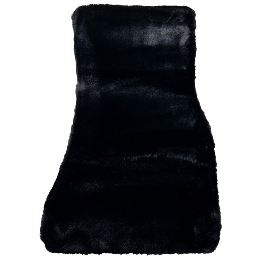 Black Sheepskin Floor Mats For BMW 5 Series E28 Sedan No Steps Edition - AutoWin