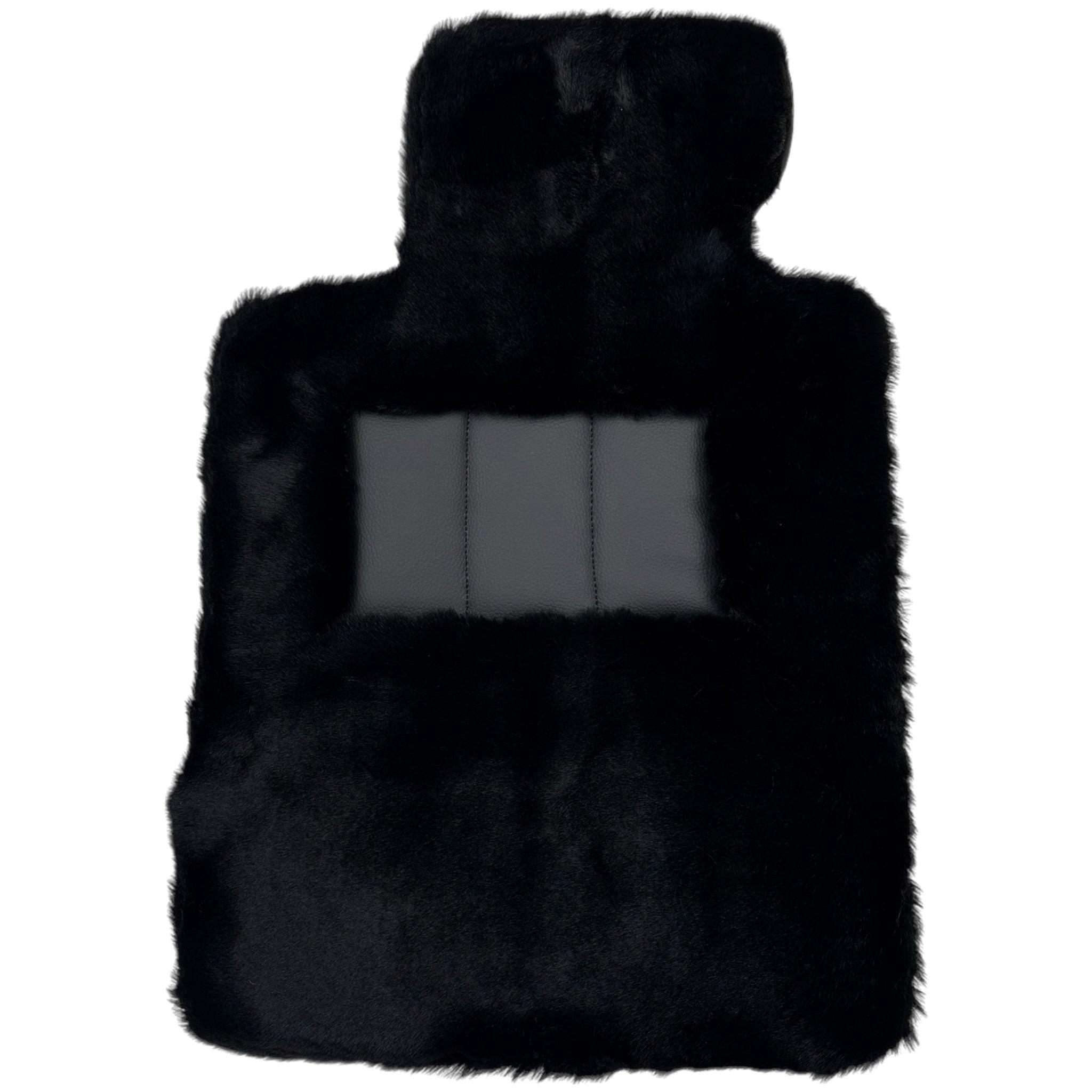 Black Sheepskin Floor Mats For BMW M3 E46 No Steps Edition - AutoWin