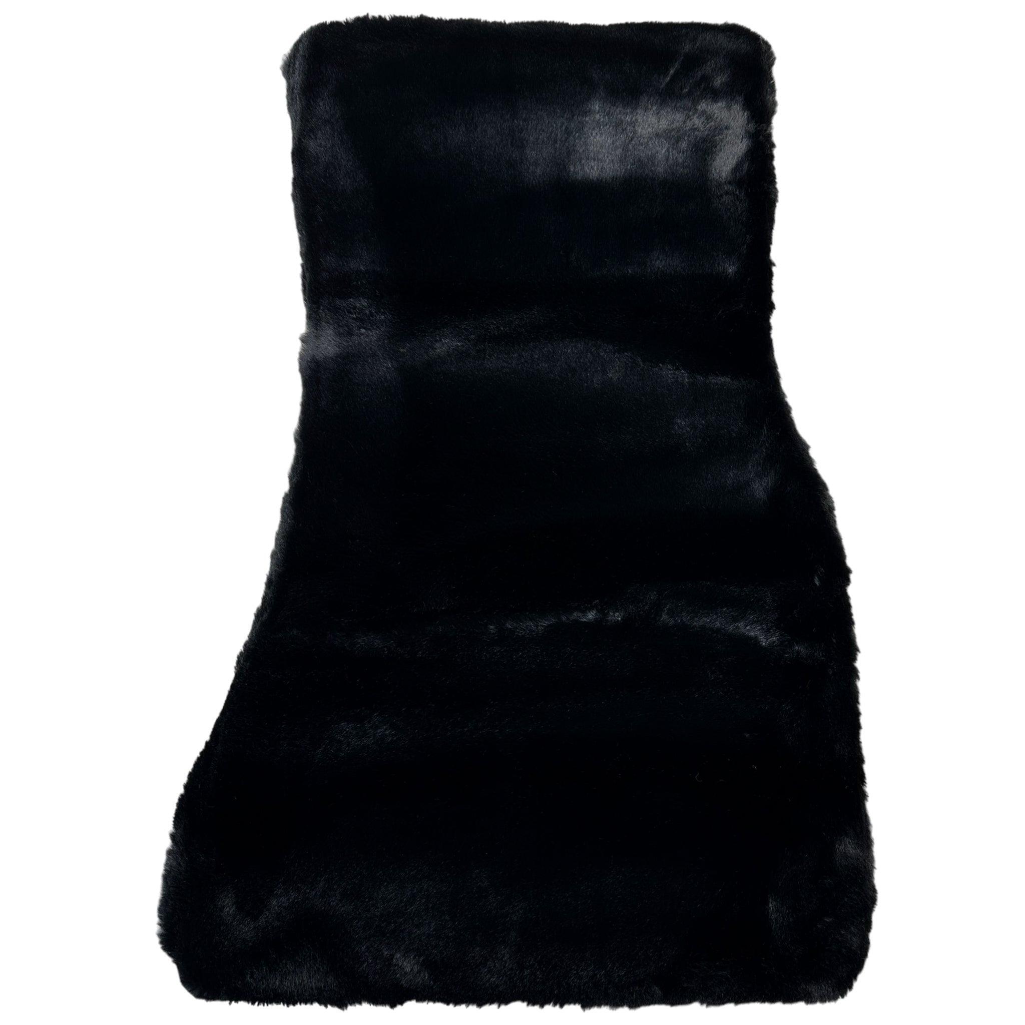 Black Sheepskin Floor Mats For BMW M3 E46 No Steps Edition - AutoWin