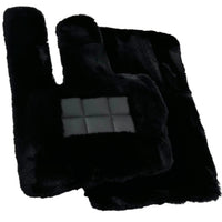 Black Sheepskin Floor Mats For Mercedes Benz C-Class C205 Coupe Facelift (2018-2023) | ER56 Design - AutoWin