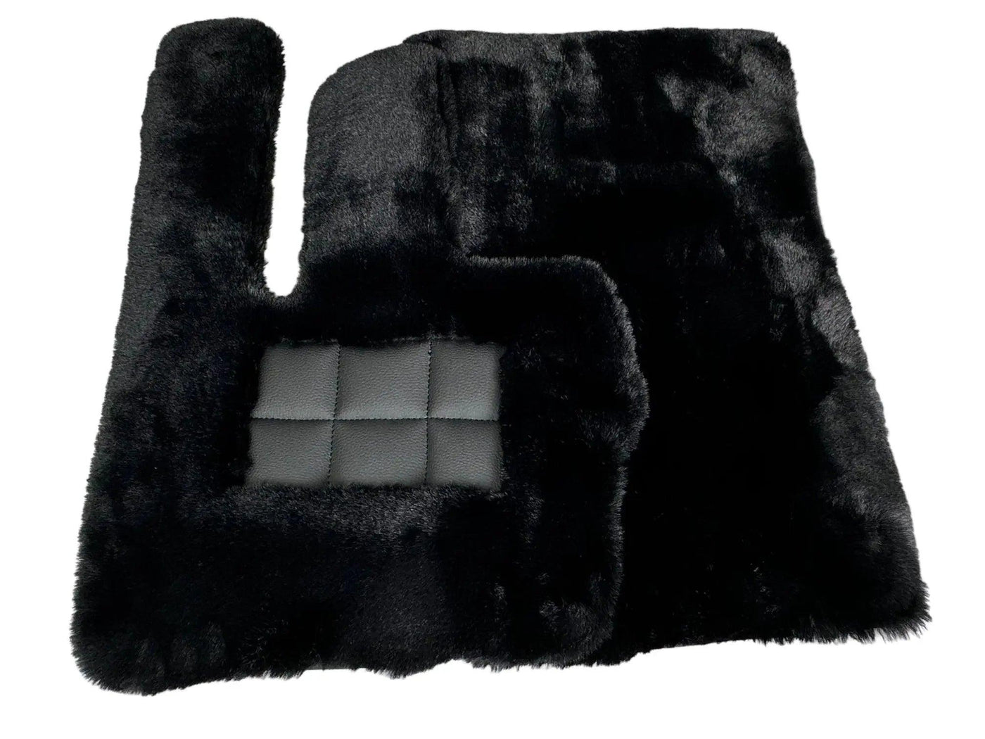 Black Sheepskin Floor Mats For Mercedes Benz C-Class C205 Coupe Facelift (2018-2023) | ER56 Design - AutoWin