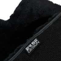 Black Sheepskin Floor Mats For Mercedes Benz CLK-Class C209 Coupe (2002-2009) | ER56 Design - AutoWin