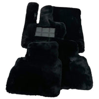 Black Sheepskin Floor Mats For Mercedes Benz E-Class S210 Estate (1996-2003) | ER56 Design - AutoWin