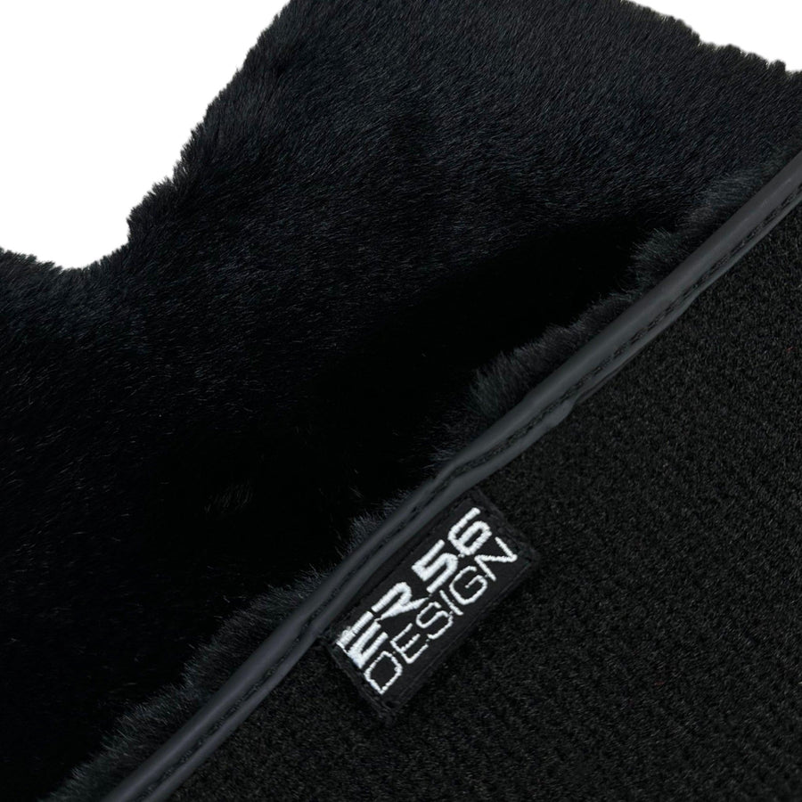 Black Sheepskin Floor Mats For Mercedes Benz EQS-Class X296 (2022-2023) | ER56 Design - AutoWin