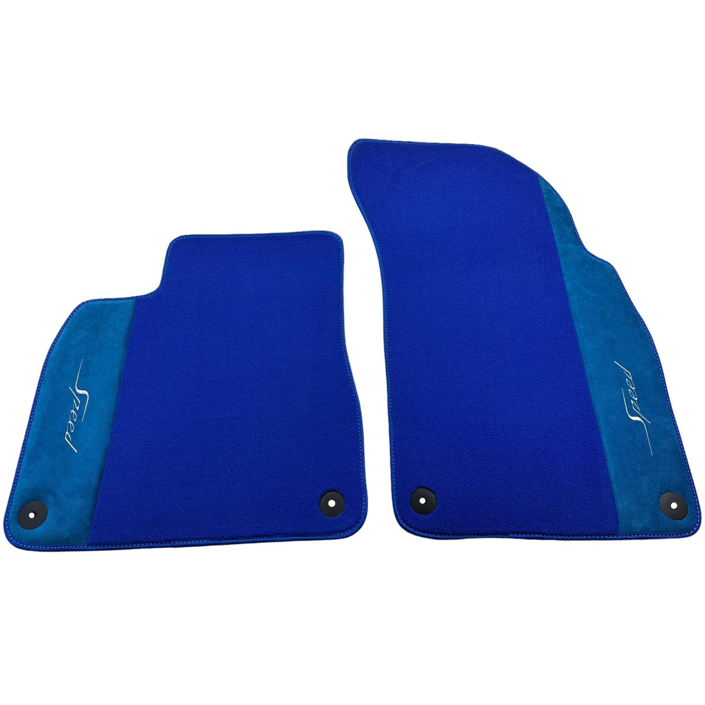Blue Floor Mats For Bentley Flying Spur (2013-2019) with Alcantara Leather - AutoWin