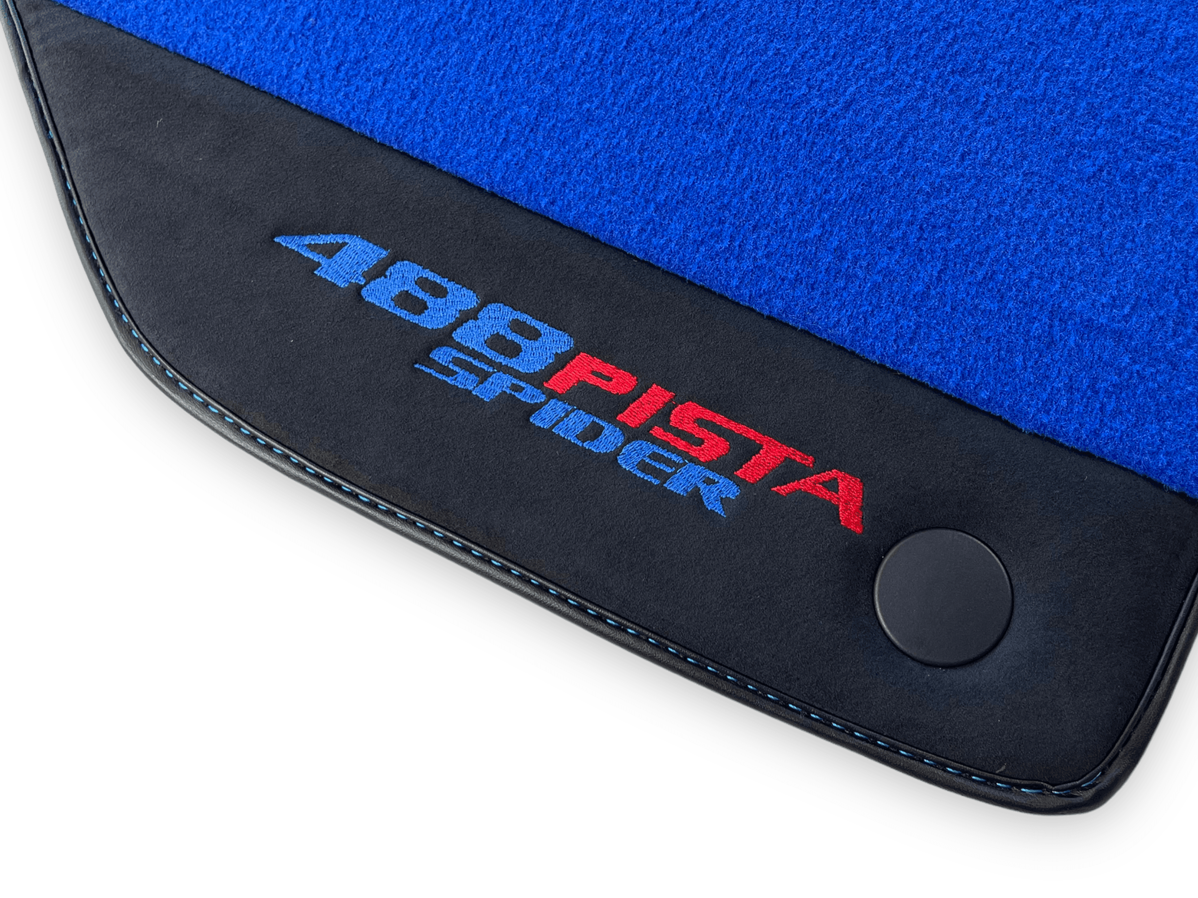Blue Floor Mats For Ferrari 488 Pista Spider 2019-2021 With Alcantara Leather - AutoWin