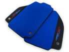 Blue Floor Mats For Ferrari 488 Pista Spider 2019-2021 With Alcantara Leather - AutoWin