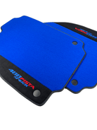 Blue Floor Mats For Ferrari 488 Pista Spider 2019-2021 With Alcantara Leather - AutoWin
