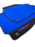 Blue Floor Mats For Ferrari 488 Pista Spider 2019-2021 With Alcantara Leather - AutoWin