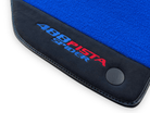 Blue Floor Mats For Ferrari 488 Pista Spider 2019-2021 With Alcantara Leather - AutoWin