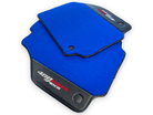 Blue Floor Mats For Ferrari 488 Pista Spider 2019-2021 With Carbon Fiber Leather - AutoWin