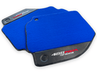 Blue Floor Mats For Ferrari 488 Pista Spider 2019-2021 With Carbon Fiber Leather - AutoWin
