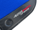 Blue Floor Mats For Ferrari 488 Pista Spider 2019-2021 With Carbon Fiber Leather - AutoWin