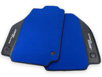 Blue Floor Mats For Ferrari 488 Spider 2015-2022 Carbon Leather - AutoWin