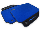 Blue Floor Mats For Ferrari F8 Spider 2019-2022 With Alcantara - AutoWin