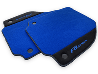 Blue Floor Mats For Ferrari F8 Spider 2019-2022 With Alcantara - AutoWin