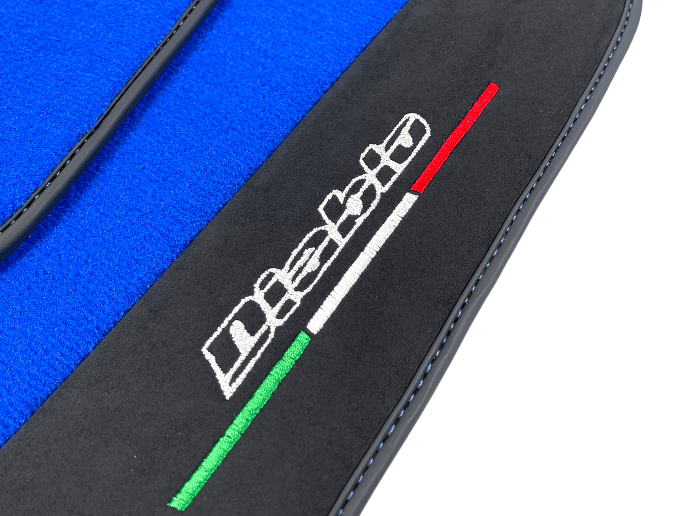 Blue Floor Mats for Lamborghini Diablo 1990-2001 With Alcantara Leather - AutoWin