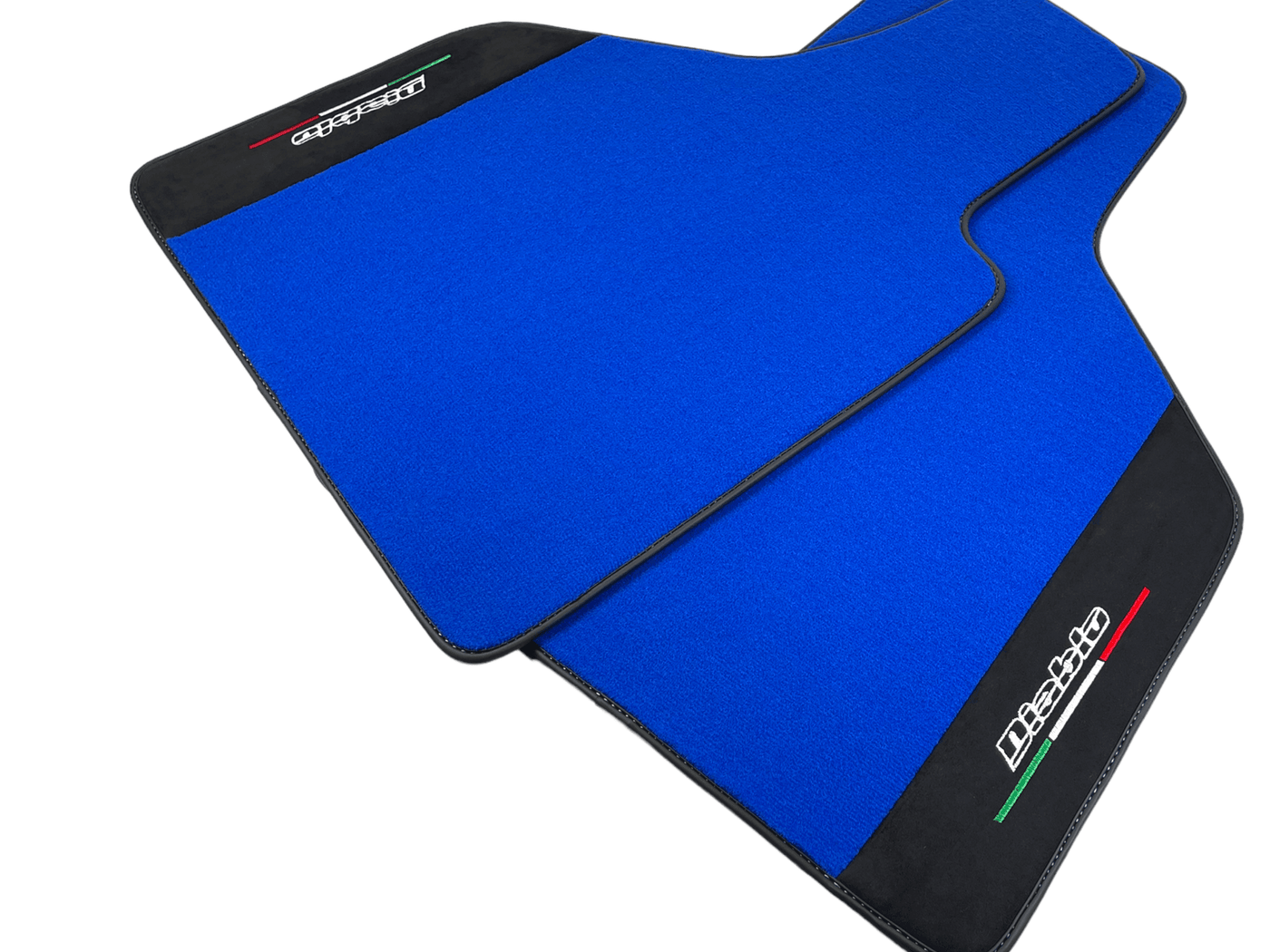 Blue Floor Mats for Lamborghini Diablo 1990-2001 With Alcantara Leather - AutoWin