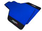 Blue Floor Mats for Lamborghini Diablo 1990-2001 With Alcantara Leather - AutoWin