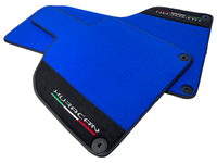 Blue Floor Mats for Lamborghini Huracan With Alcantara Leather - AutoWin