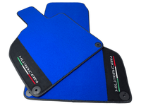 Blue Floor Mats for Lamborghini Huracan With Alcantara Leather - AutoWin