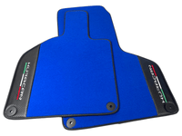 Blue Floor Mats for Lamborghini Huracan With Carbon Fiber Leather - AutoWin