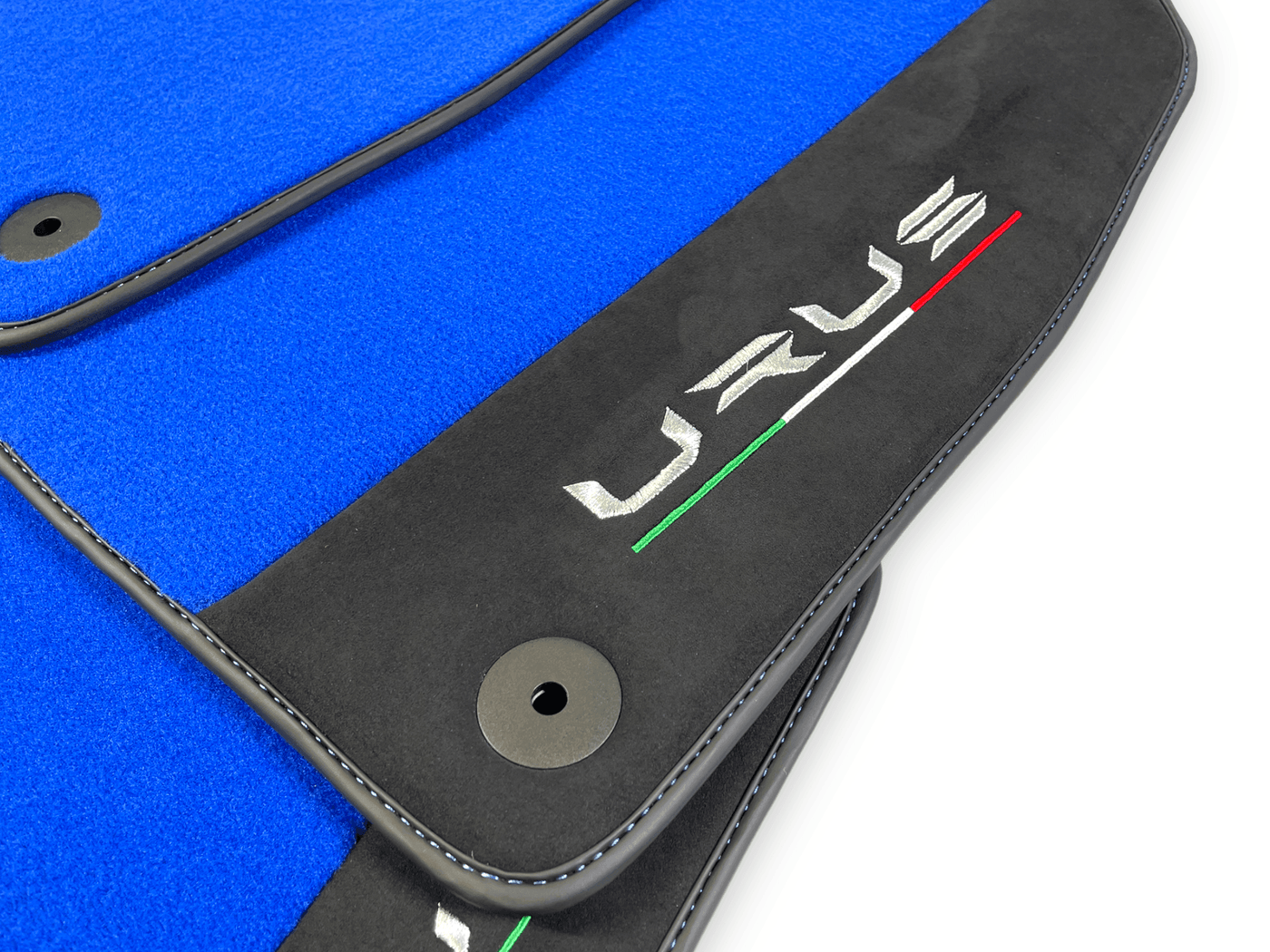 Blue Floor Mats For Lamborghini Urus With Alcantara Leather - AutoWin