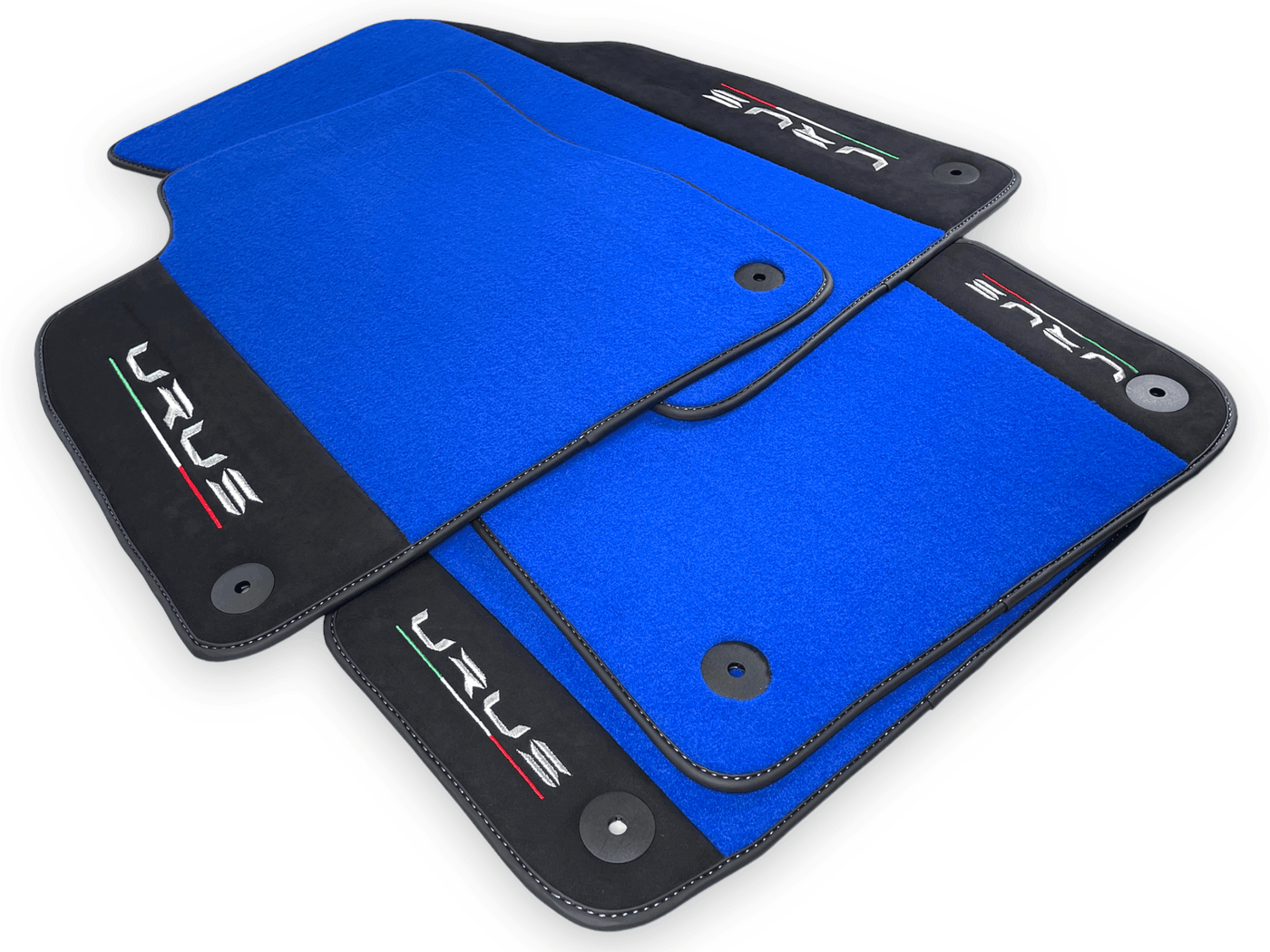 Blue Floor Mats For Lamborghini Urus With Alcantara Leather - AutoWin