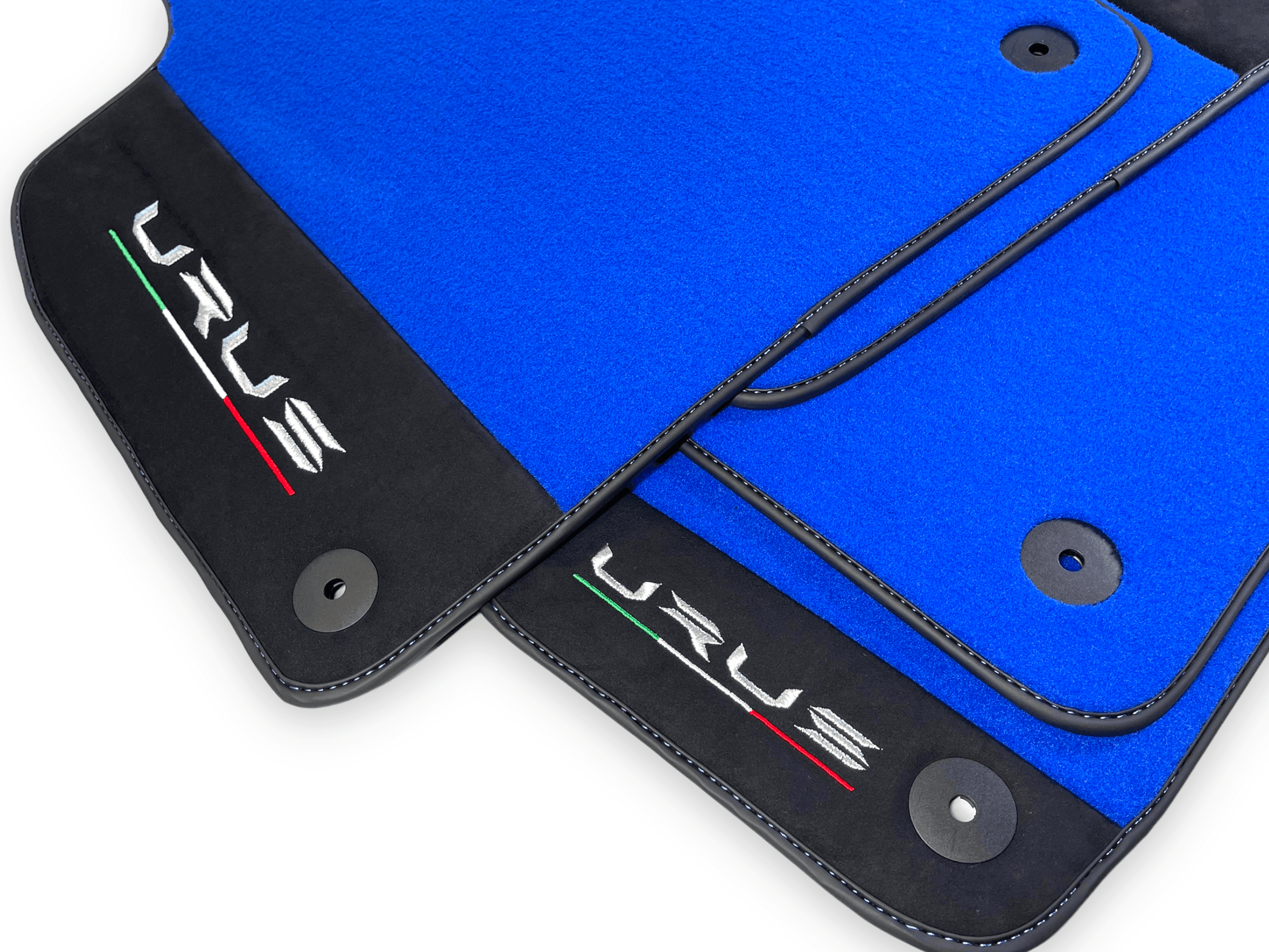 Blue Floor Mats For Lamborghini Urus With Alcantara Leather - AutoWin
