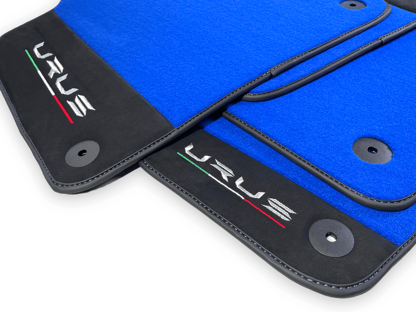 Blue Floor Mats For Lamborghini Urus With Alcantara Leather - AutoWin