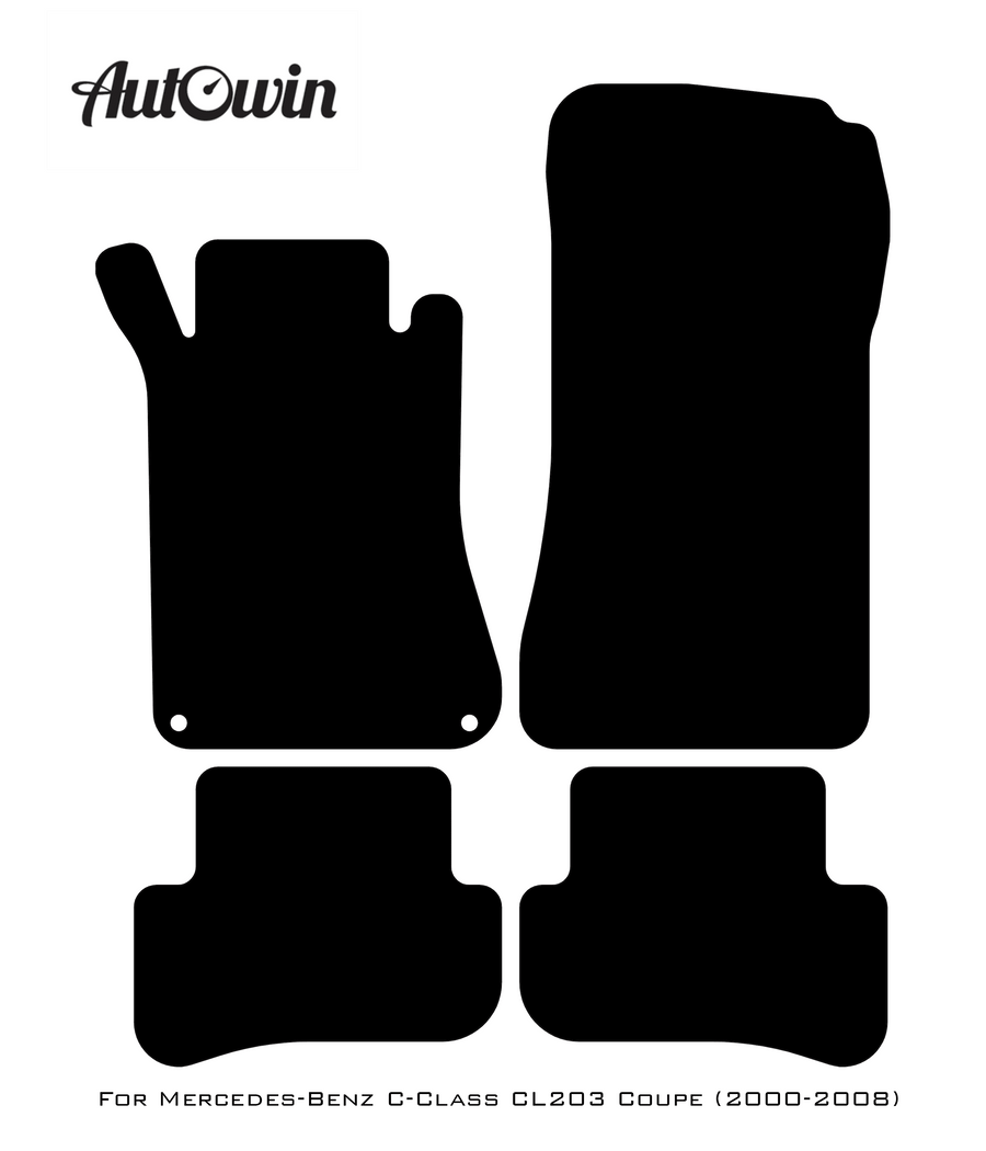 Blue Floor Mats For Mercedes Benz C-Class CL203 Coupe (2000-2008) | Limited Edition - AutoWin