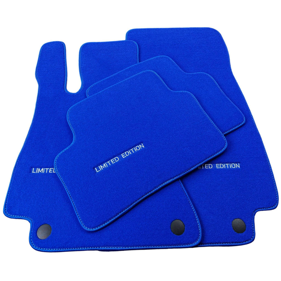 Blue Floor Mats For Mercedes Benz C-Class S205 Wagon (2014-2018) Hybrid | Limited Edition - AutoWin