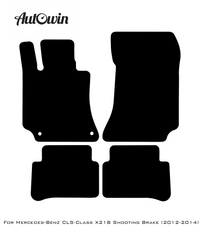 Blue Floor Mats For Mercedes Benz CLS-Class X218 Shooting Brake (2012-2014) | Limited Edition - AutoWin