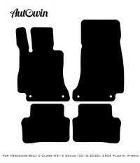 Blue Floor Mats For Mercedes Benz E-Class W213 Sedan (2016-2020) Hybrid | Limited Edition - AutoWin