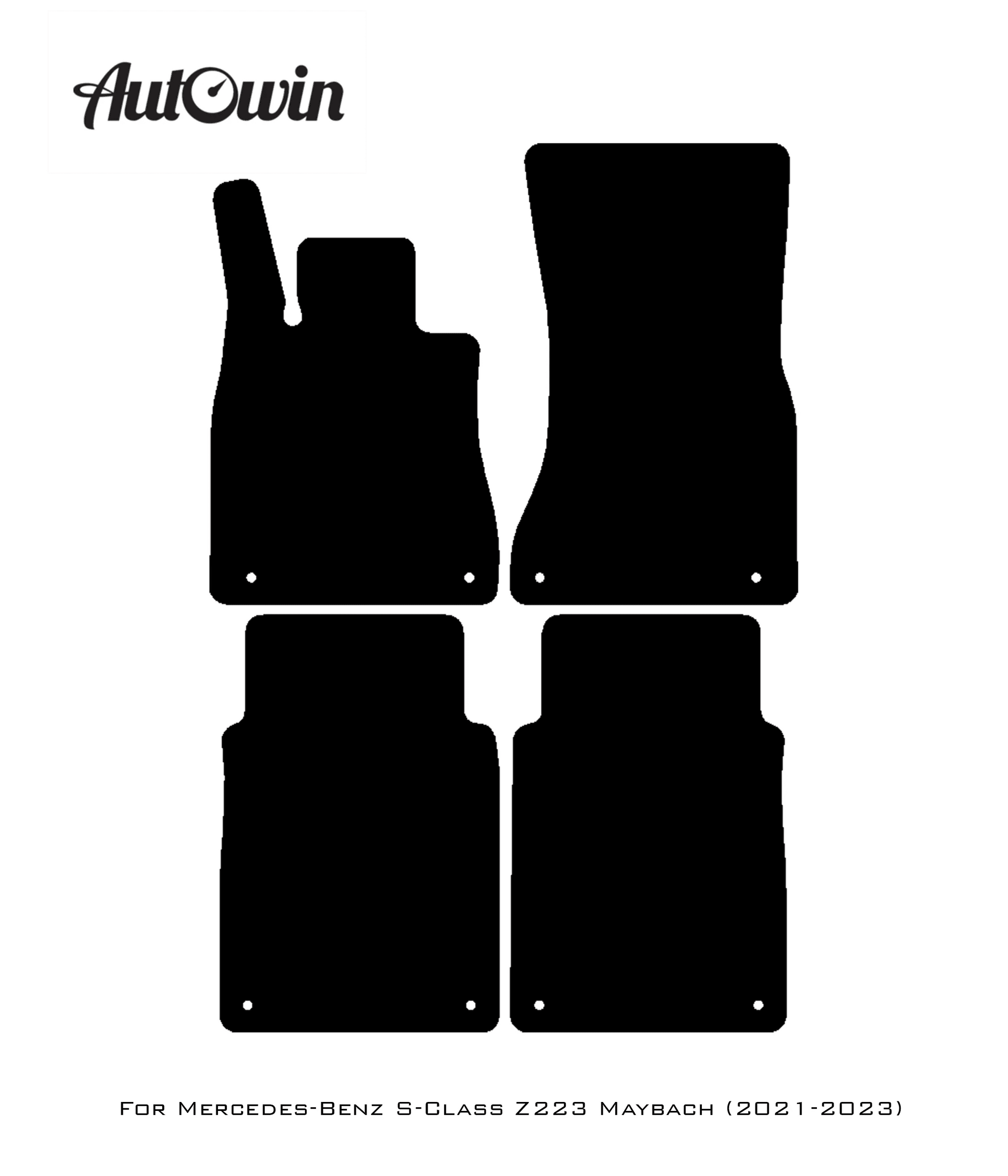 Blue Floor Mats For Mercedes Benz S-Class Z223 Maybach (2021-2023) | Limited Edition - AutoWin