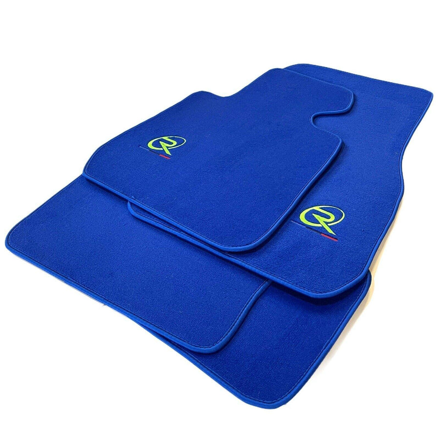 Blue Mats For BMW 3 Series E30 4-doors Sedan Tailored Set Perfect Fit - AutoWin