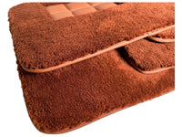 Brown Sheepskin Floor Mats For Rolls Royce Cullinan Rr31 2018-2023 Er56 Design Brand - AutoWin