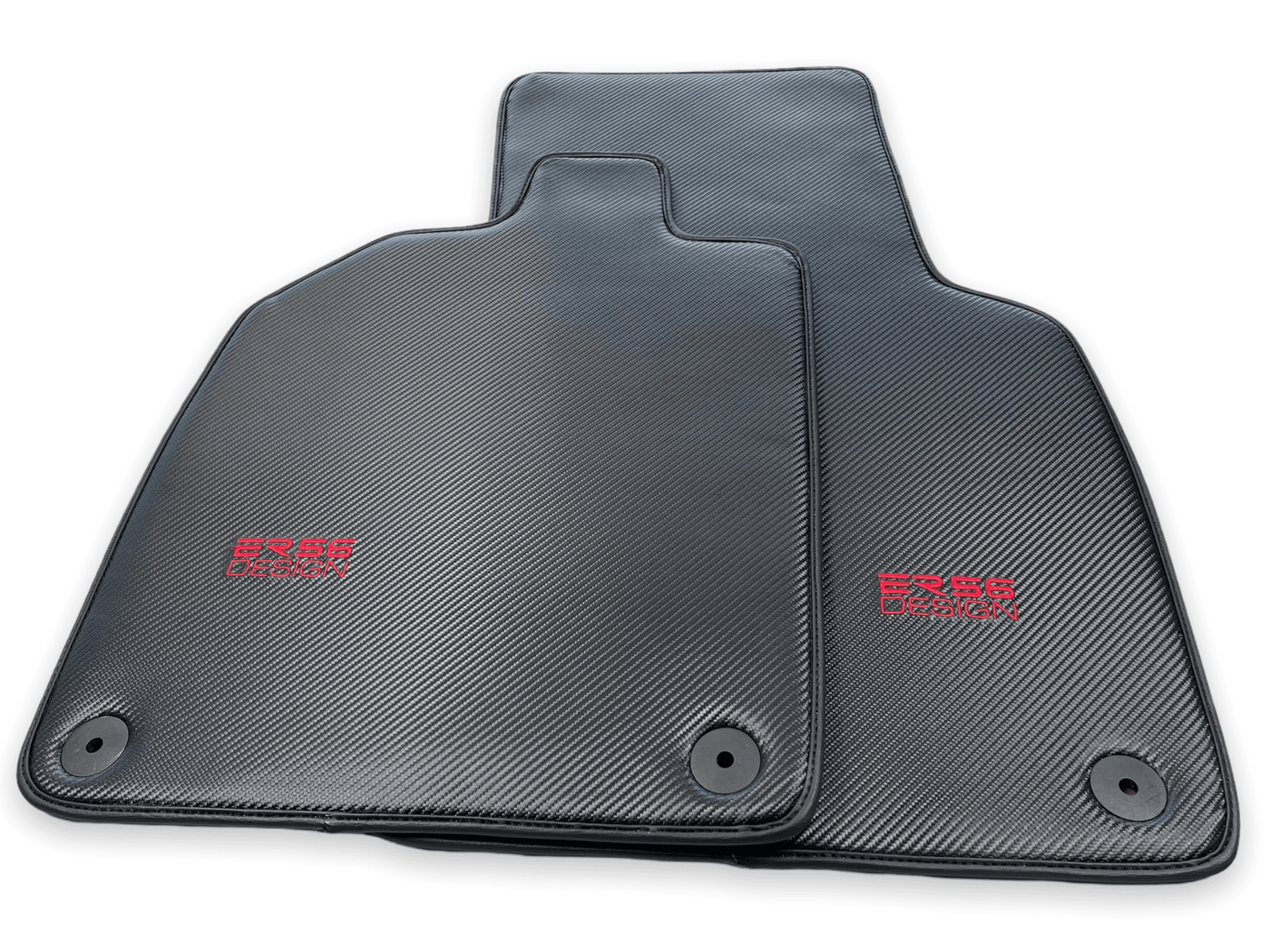 Carbon Fiber Leather Floor Mats for Audi R8 2015-2023 ER56 Design - AutoWin