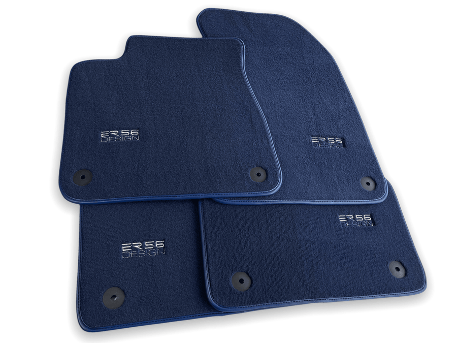 Dark Blue Floor Mats for Audi A4 - B7 Avant (2005-2008) | ER56 Design - AutoWin