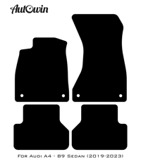 Dark Blue Floor Mats for Audi A4 - B9 Sedan (2019-2023) | ER56 Design - AutoWin