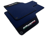 Dark Blue Floor Mats for Lamborghini Gallardo With Alcantara Leather - AutoWin