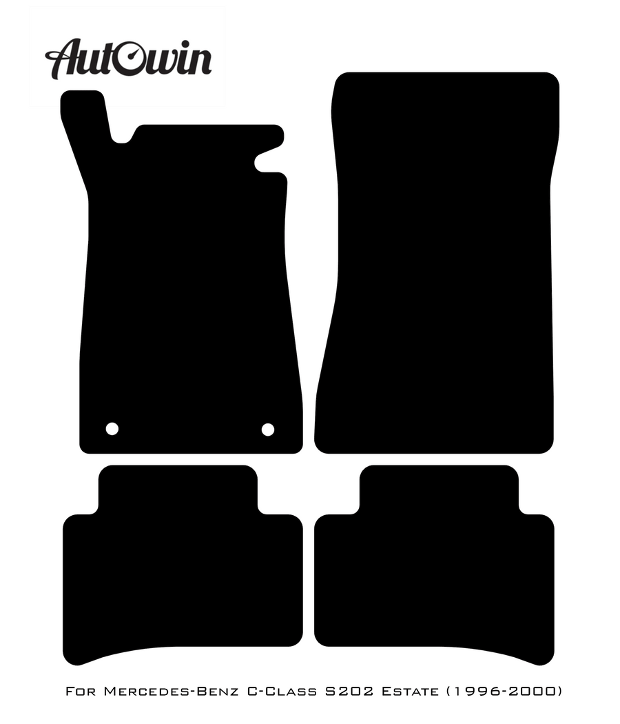 Dark Blue Floor Mats For Mercedes Benz C-Class S202 Estate (1996-2000) | Limited Edition - AutoWin