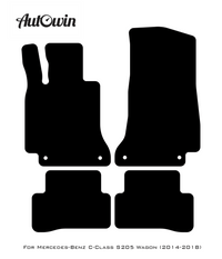 Dark Blue Floor Mats For Mercedes Benz C-Class S205 Wagon (2014-2018) | Limited Edition - AutoWin